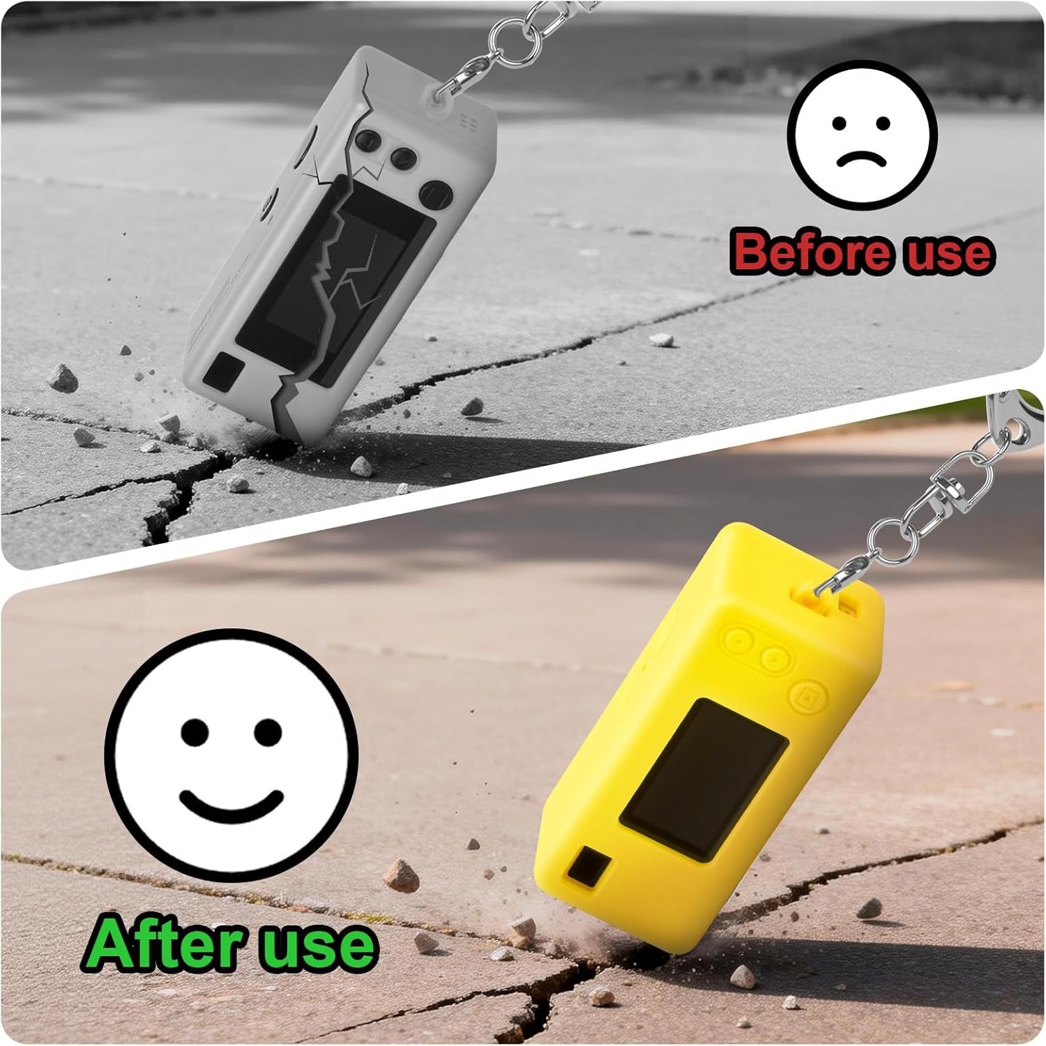 Durable Silicone Protective Case for Keychain Digital Camera, Shockproof, Anti-Scratch, Easy to Clean