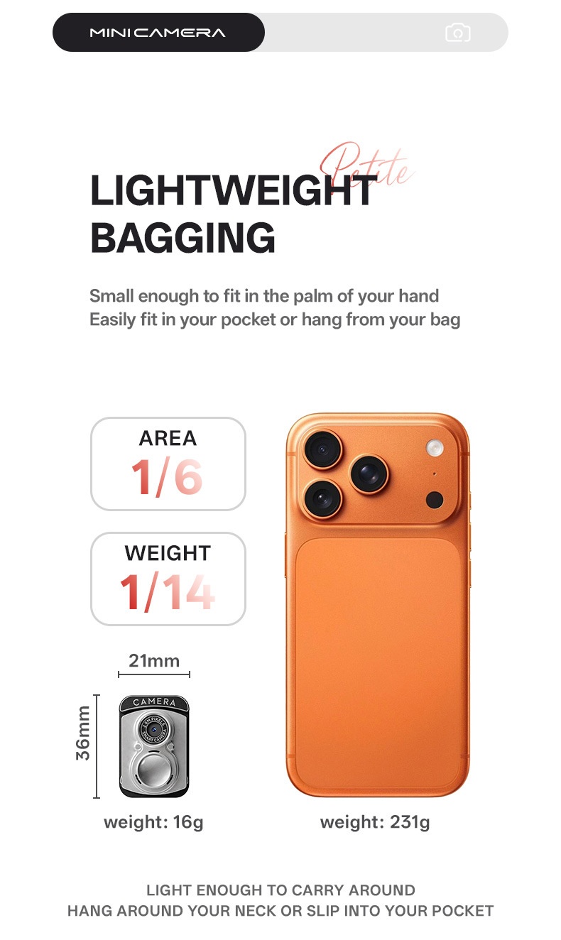 Retro Mini Camera 2.0MP Portable Video & Photo Recorder, Vibrant Color Screen, 70 Mins Recording, 200mAh