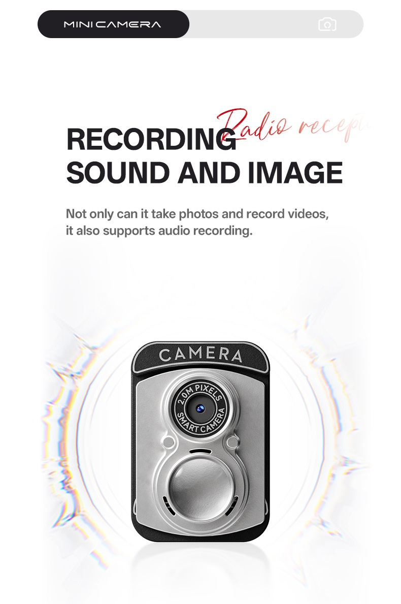 Retro Mini Camera 2.0MP Portable Video & Photo Recorder, Vibrant Color Screen, 70 Mins Recording, 200mAh
