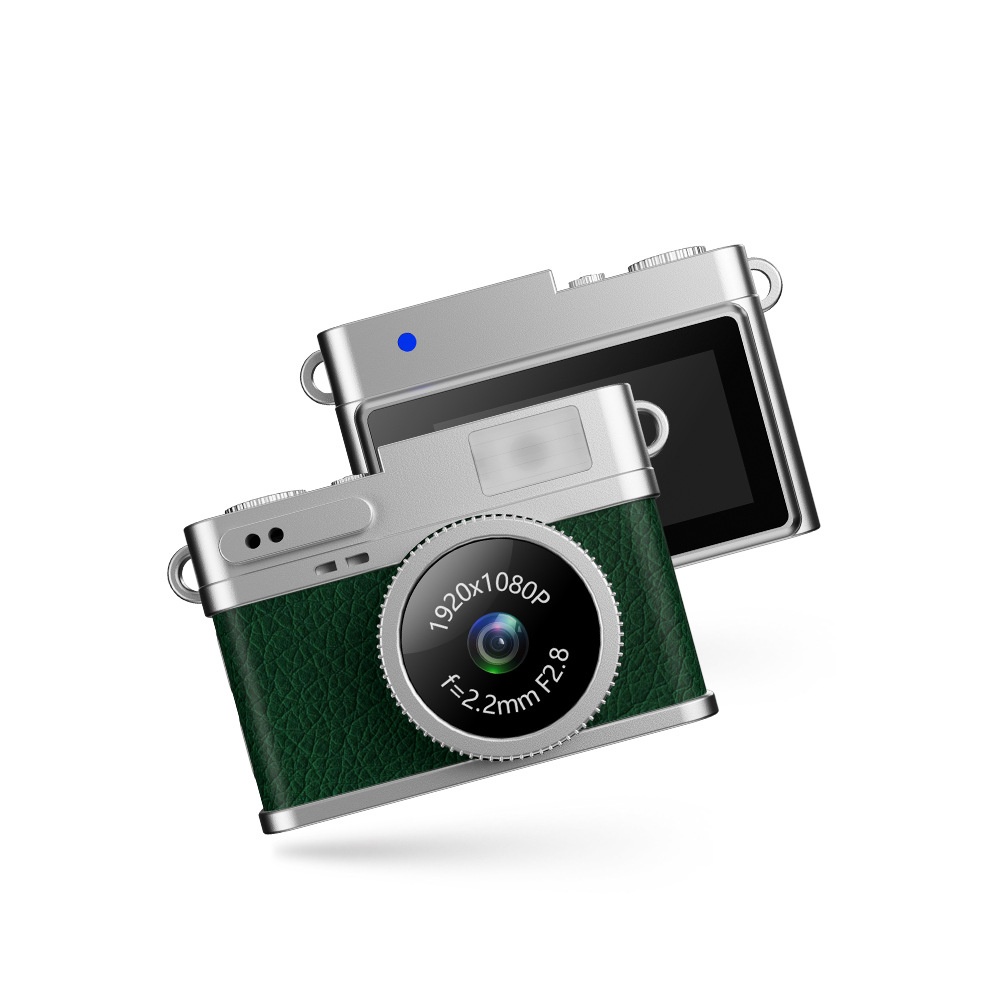 Mini Retro Digital Camera Keychain 1080P HD Video Recorder, Ultra-Compact Vintage Design