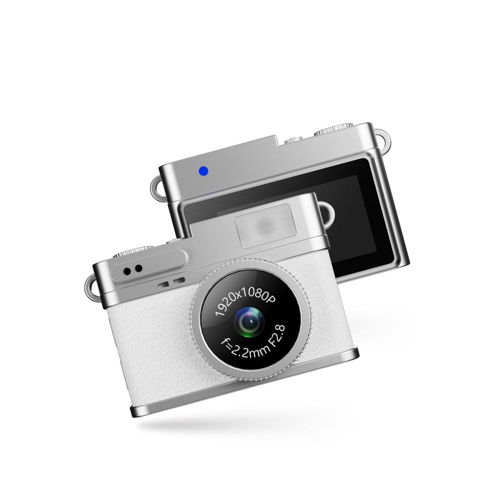 Mini Retro Digital Camera Keychain 1080P HD Video Recorder, Ultra-Compact Vintage Design