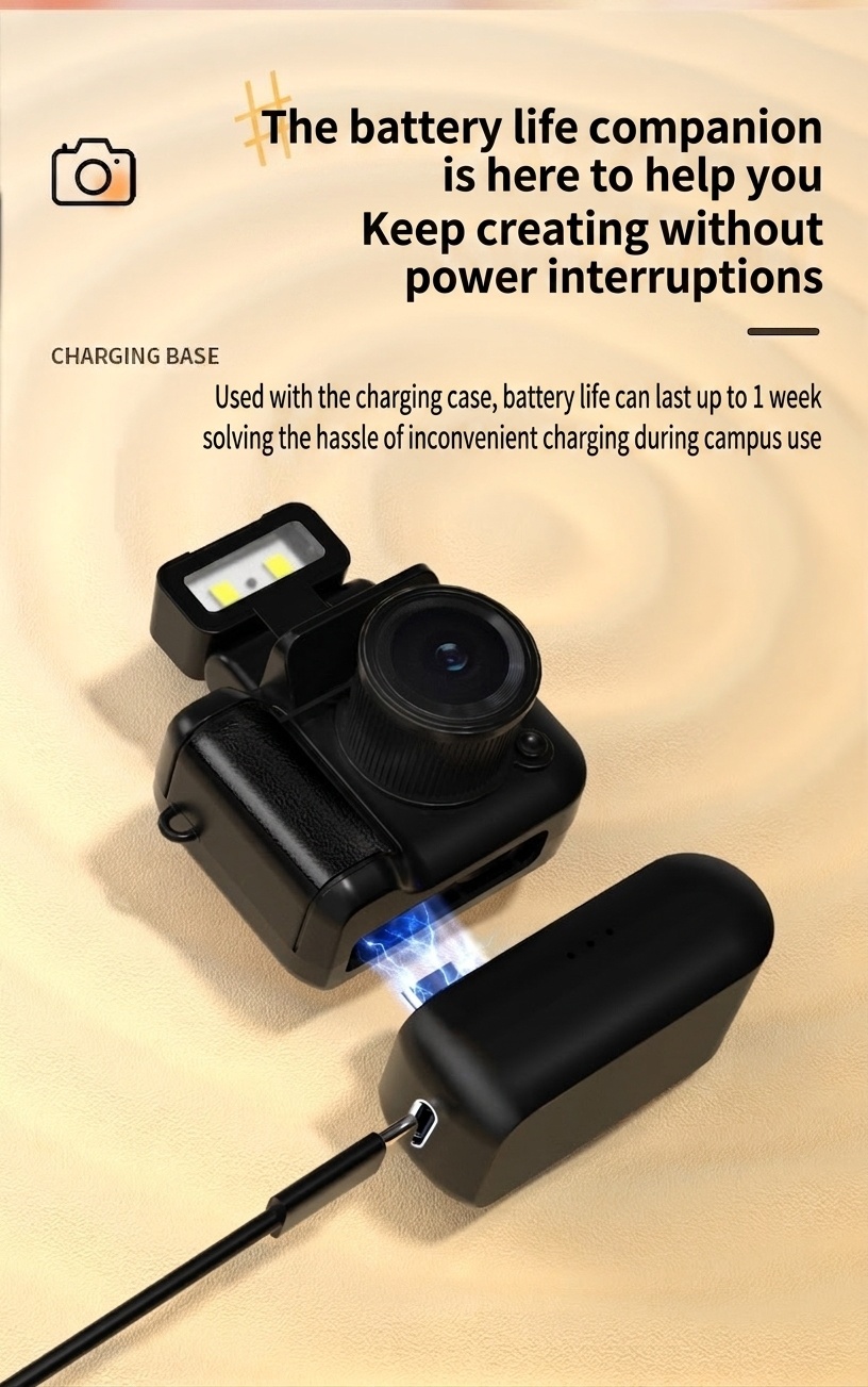 Cámara digital HD compacta con vídeo 1080p, flash incorporado, sensor CMOS avanzado y batería con una duración de 1 semana.