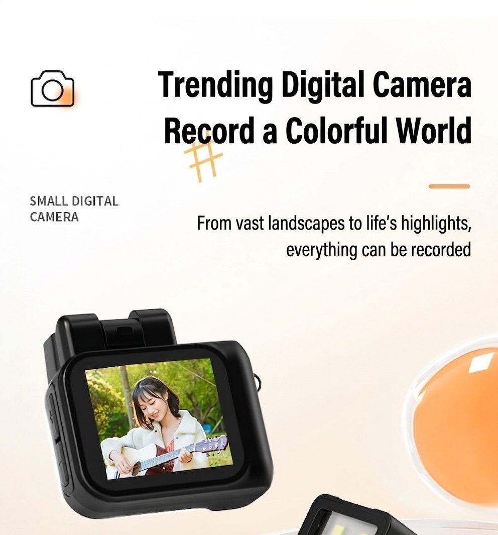 Cámara digital HD compacta con vídeo 1080p, flash incorporado, sensor CMOS avanzado y batería con una duración de 1 semana.