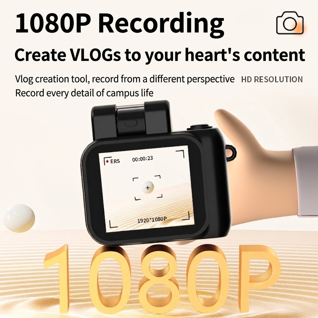 Cámara digital HD compacta con vídeo 1080p, flash incorporado, sensor CMOS avanzado y batería con una duración de 1 semana.