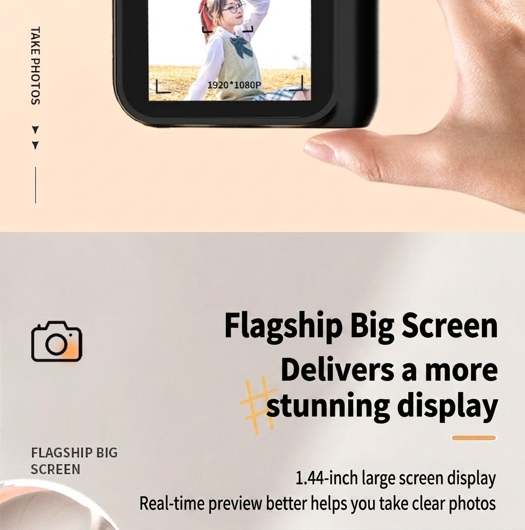 Cámara digital HD compacta con vídeo 1080p, flash incorporado, sensor CMOS avanzado y batería con una duración de 1 semana.