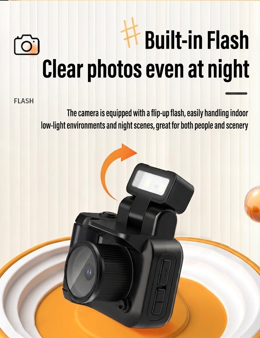 Cámara digital HD compacta con vídeo 1080p, flash incorporado, sensor CMOS avanzado y batería con una duración de 1 semana.