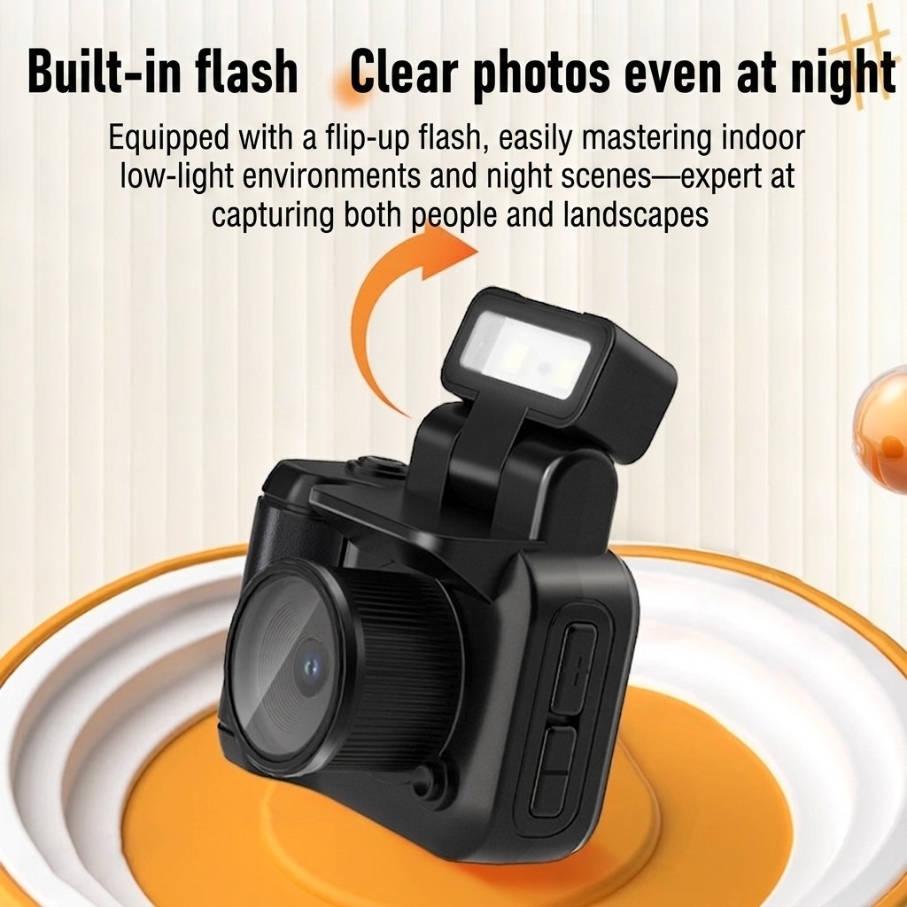 Cámara digital HD compacta con vídeo 1080p, flash incorporado, sensor CMOS avanzado y batería con una duración de 1 semana.