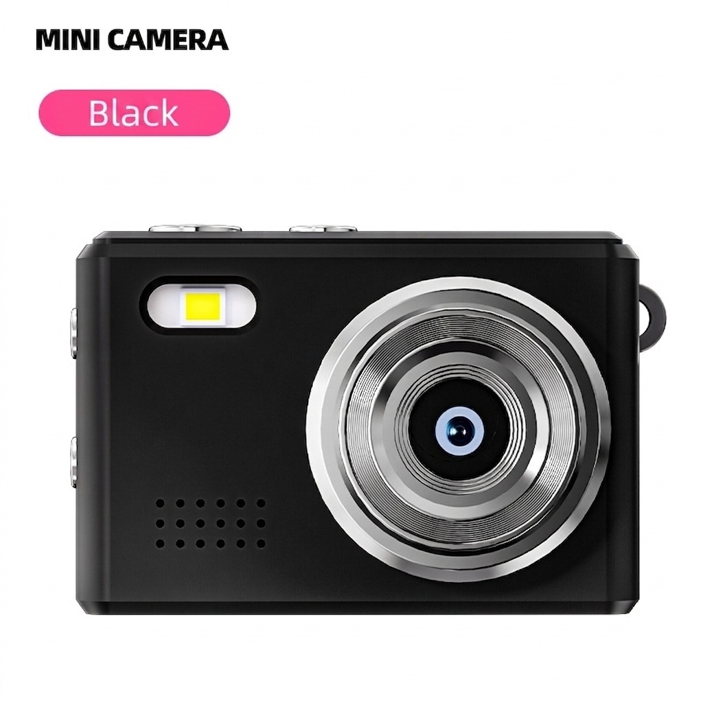 Mini-Digitalkamera für unterwegs: 1080p-Video, 12-MP-Fotos, 0,96-Zoll-Bildschirm, Retro-Filter, USB-C-Ladeanschluss