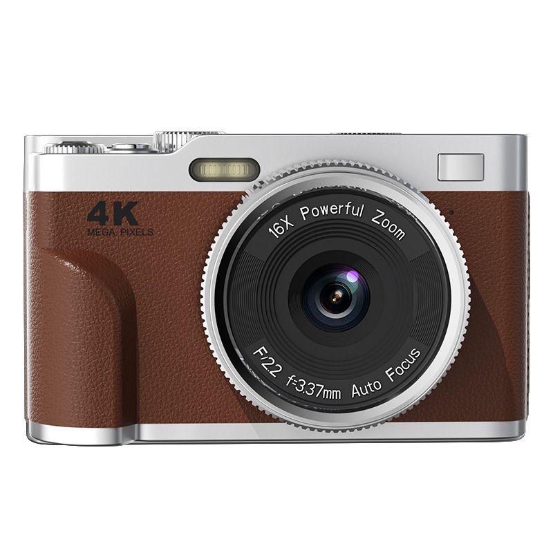 4K Digital Camera 68MP Vlogging Camcorder, 16X Zoom, Auto-Focus, Electronic Anti-Shake, 1000mAh Battery