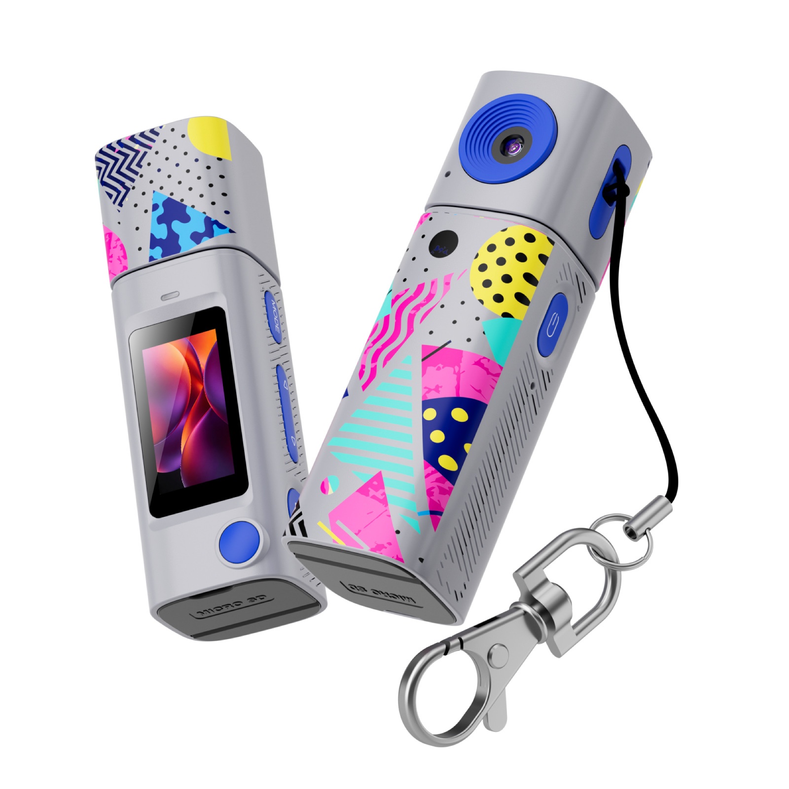 G10 2K Mini Action Camera with 230° Rotating Lens, TFT Screen, Fast Type-C Charging, Compact Portable