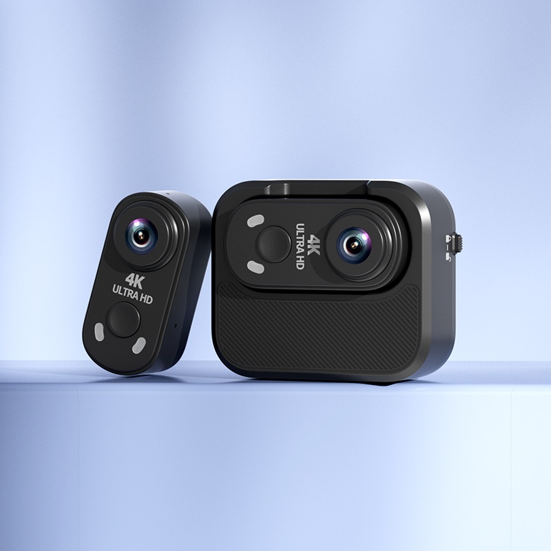 4K Ultra HD Mini Action Camera with Portable Charging Case, WiFi Connectivity, Anti-Shake Technology, Magnetic Mount