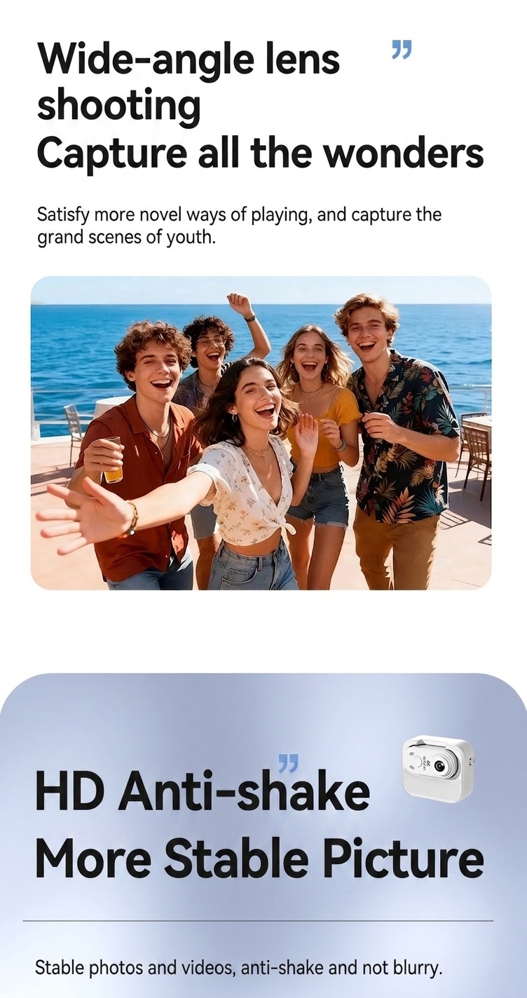 4K Ultra HD Mini Action Camera with Portable Charging Case, WiFi Connectivity, Anti-Shake Technology, Magnetic Mount