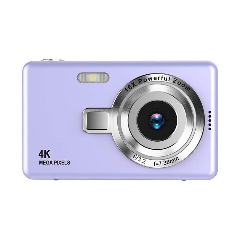 Cámara digital 4K de 96 MP con zoom de 16x, pantalla de 2,4 pulgadas, batería de larga duración, compacta y portátil.
