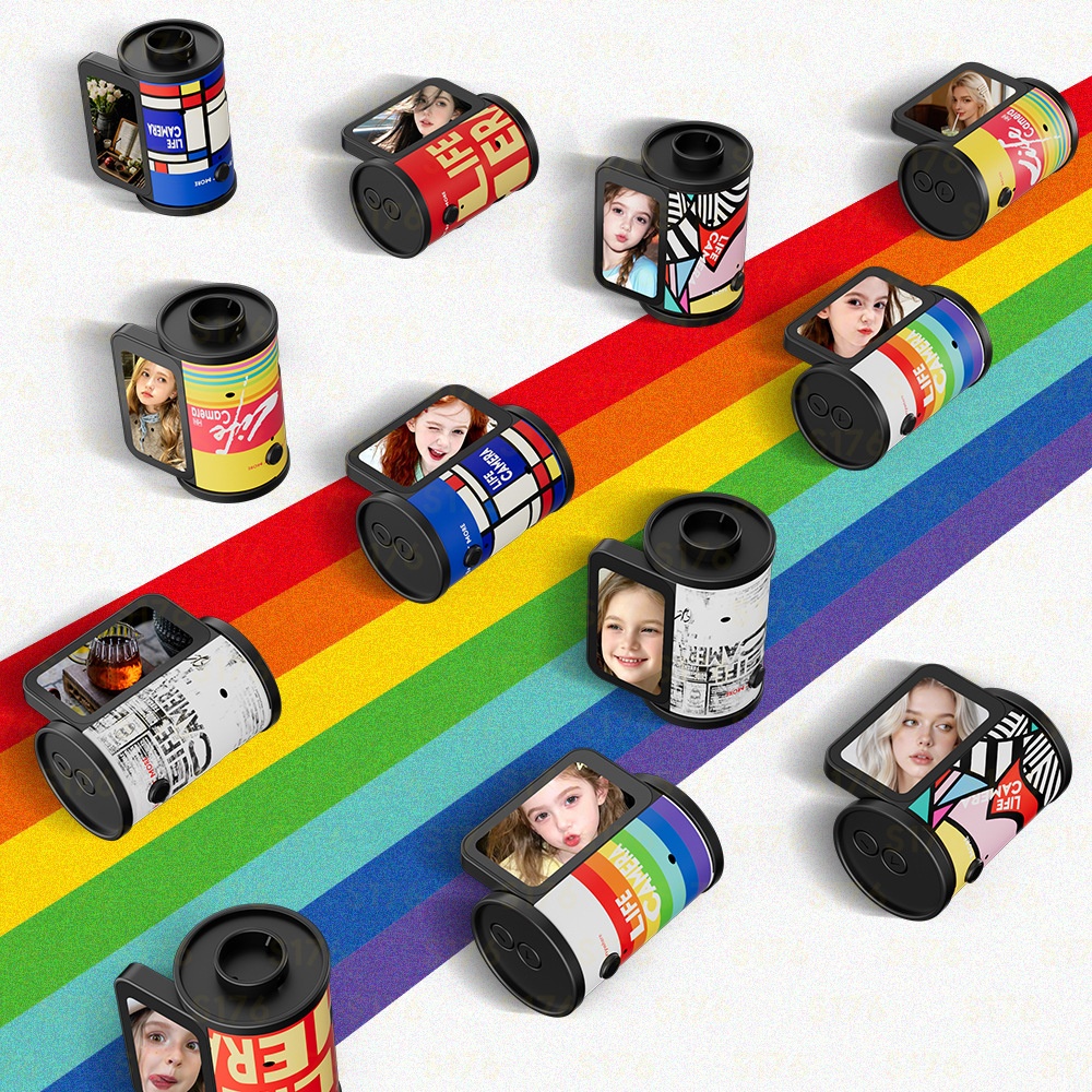 Retro Film Camera Keychain Mini Digital Camera 1080P Video, 1.47" IPS Color Screen, 180mAh Battery