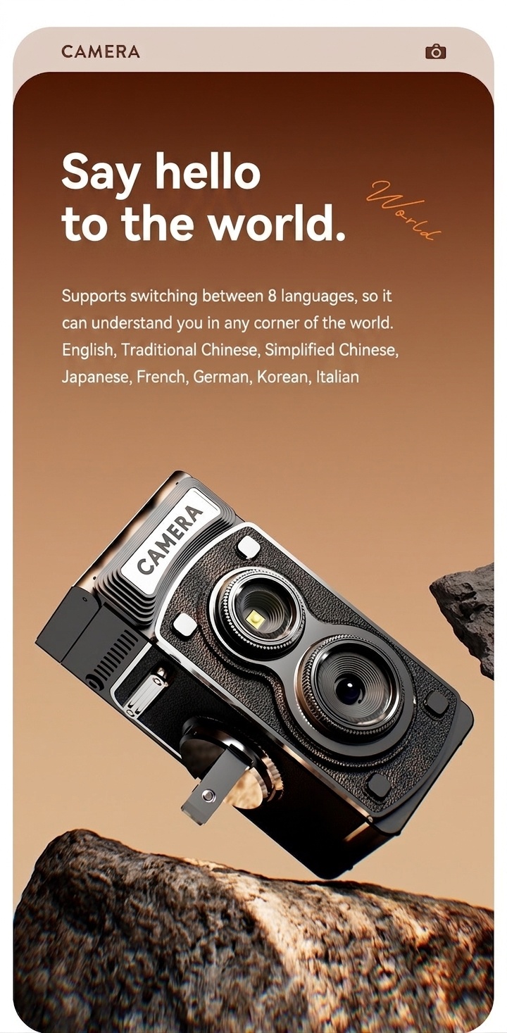 Retro 4K Digital Camera 20MP Compact & Portable Point and Shoot, 800mAh Battery, Manual Controls