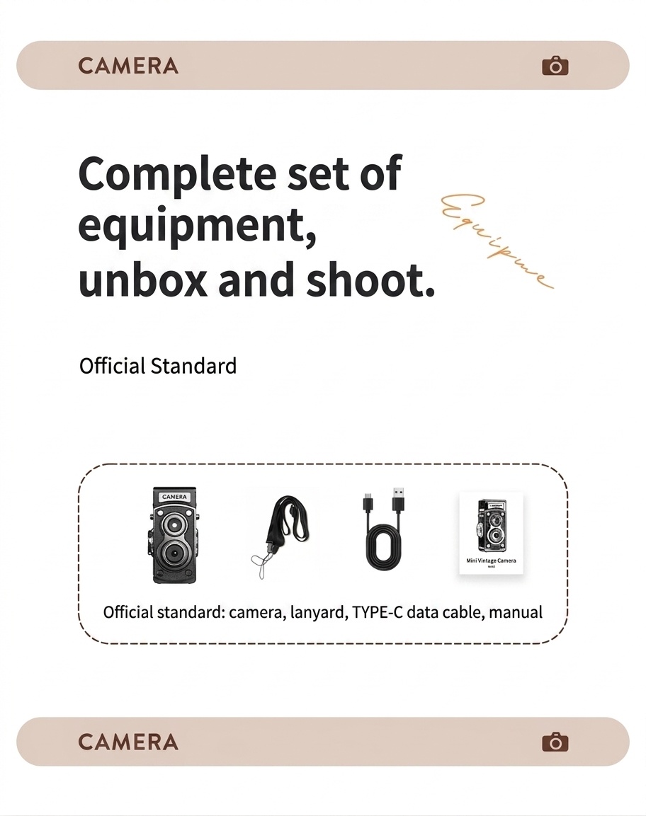 Retro 4K Digital Camera 20MP Compact & Portable Point and Shoot, 800mAh Battery, Manual Controls