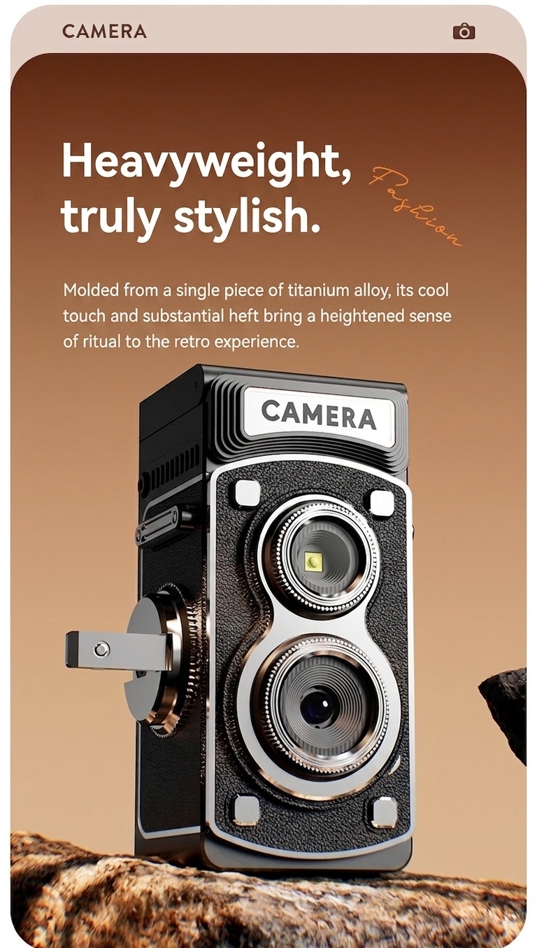Retro 4K Digital Camera 20MP Compact & Portable Point and Shoot, 800mAh Battery, Manual Controls