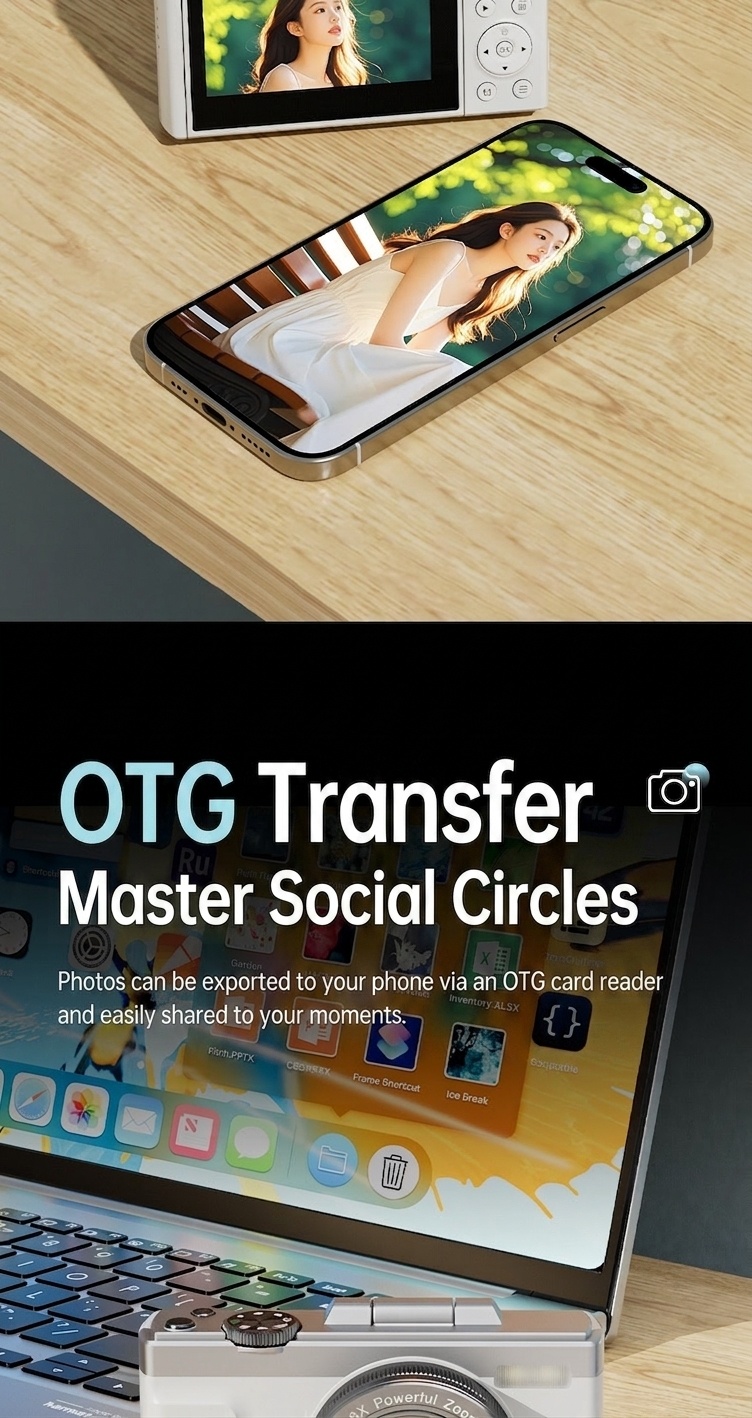 64MP 4K Digital Camera with 180° Flip Screen, 16X Optical Zoom, Long-Lasting Battery, Versatile Shooting Modes