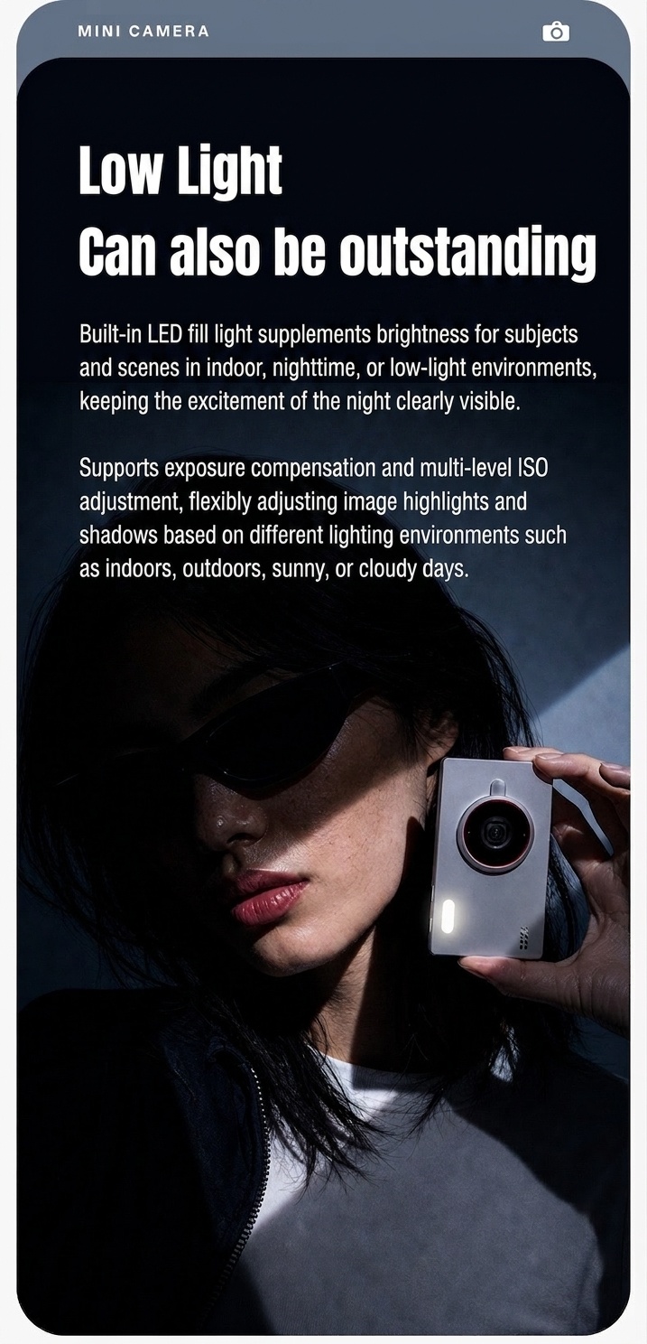 Minicámara digital portátil 4K de 80 MP, pantalla IPS de 2,4 pulgadas, enfoque automático, batería con 90 minutos de duración y compatible con tarjetas Micro SD.