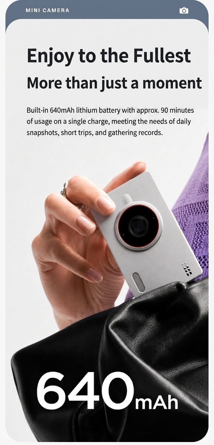Minicámara digital portátil 4K de 80 MP, pantalla IPS de 2,4 pulgadas, enfoque automático, batería con 90 minutos de duración y compatible con tarjetas Micro SD.