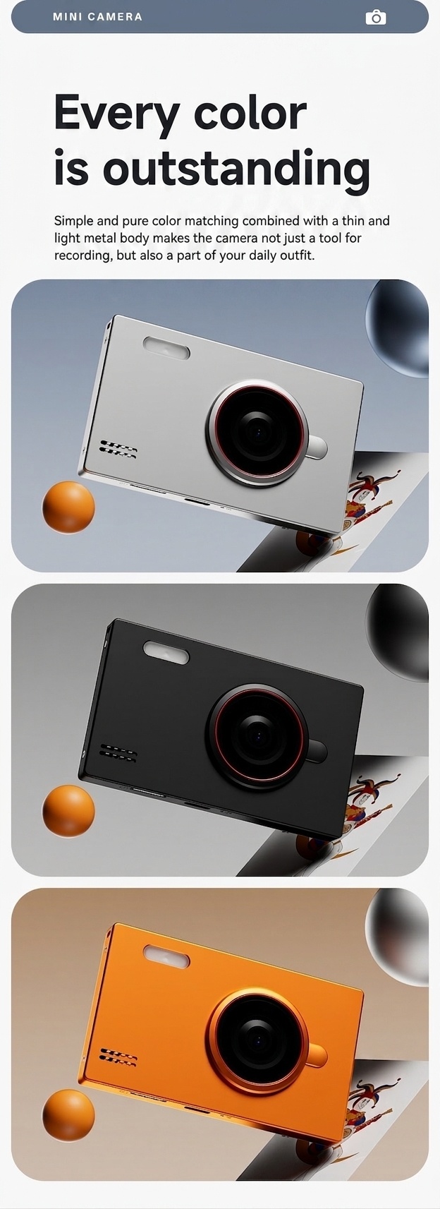 Minicámara digital portátil 4K de 80 MP, pantalla IPS de 2,4 pulgadas, enfoque automático, batería con 90 minutos de duración y compatible con tarjetas Micro SD.