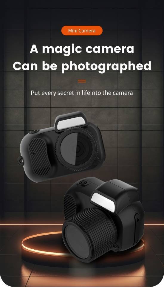 Mini HD Camera Portable 1080P Video Recorder, 0.96-Inch HD Screen, 180mAh Battery, Loop Recording