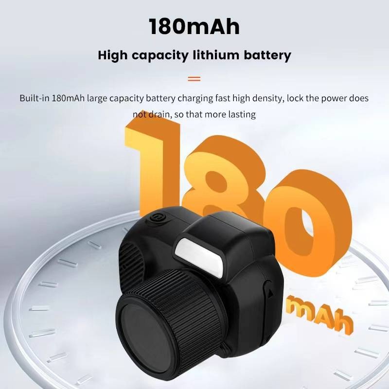 Mini HD Camera Portable 1080P Video Recorder, 0.96-Inch HD Screen, 180mAh Battery, Loop Recording