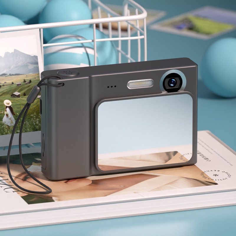 Cámara digital 4K de 48 MP para niños y vlogging, enfoque automático, zoom digital de 8x, batería de 650 mAh, juegos integrados.
