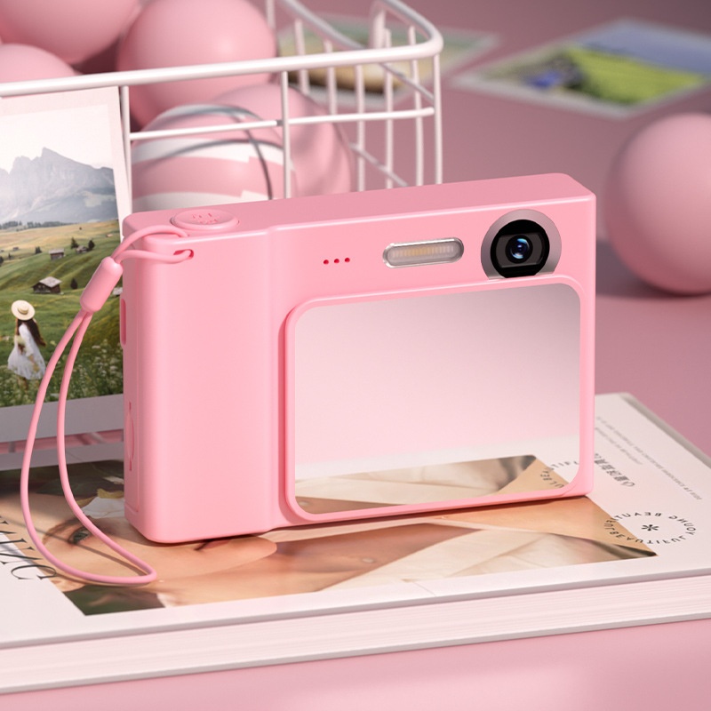 Cámara digital 4K de 48 MP para niños y vlogging, enfoque automático, zoom digital de 8x, batería de 650 mAh, juegos integrados.