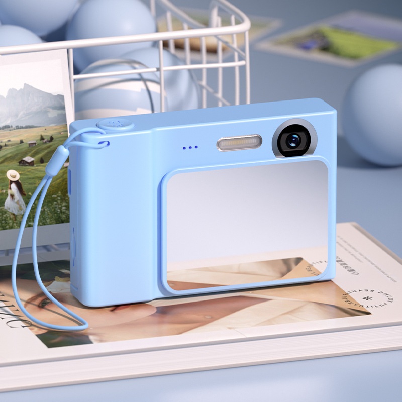 Cámara digital 4K de 48 MP para niños y vlogging, enfoque automático, zoom digital de 8x, batería de 650 mAh, juegos integrados.
