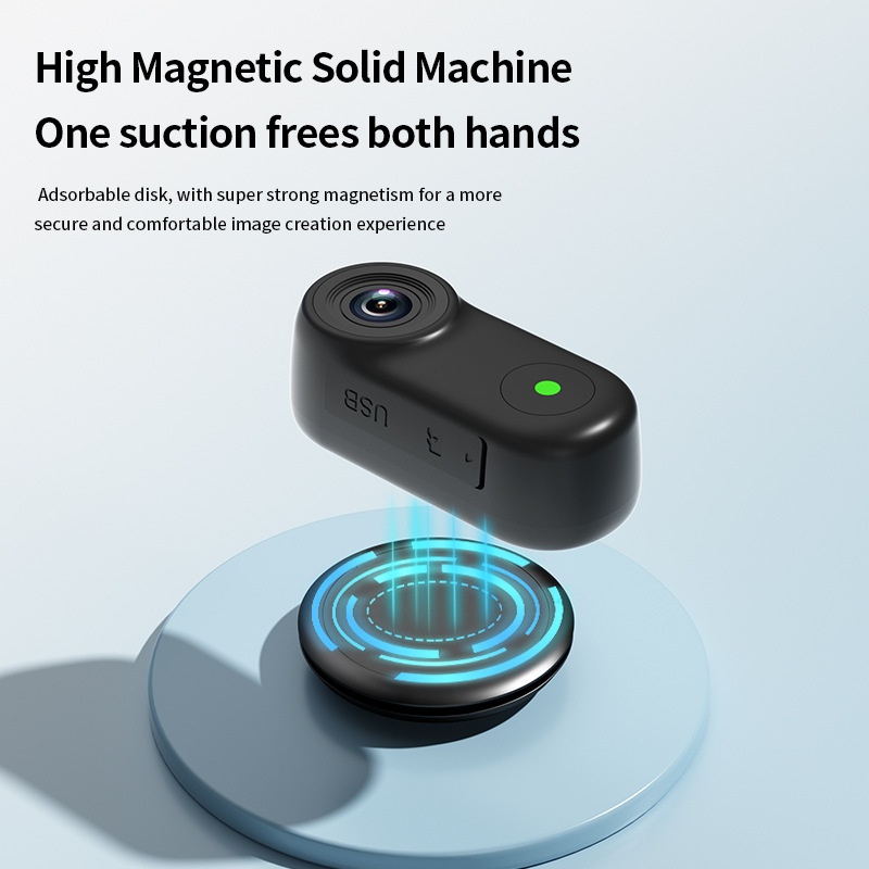 2.7K HD Anti-Shake Thumb Camera with WiFi Transmission, Magnetic Mount, 1.47-Inch Screen, 450mAh Battery