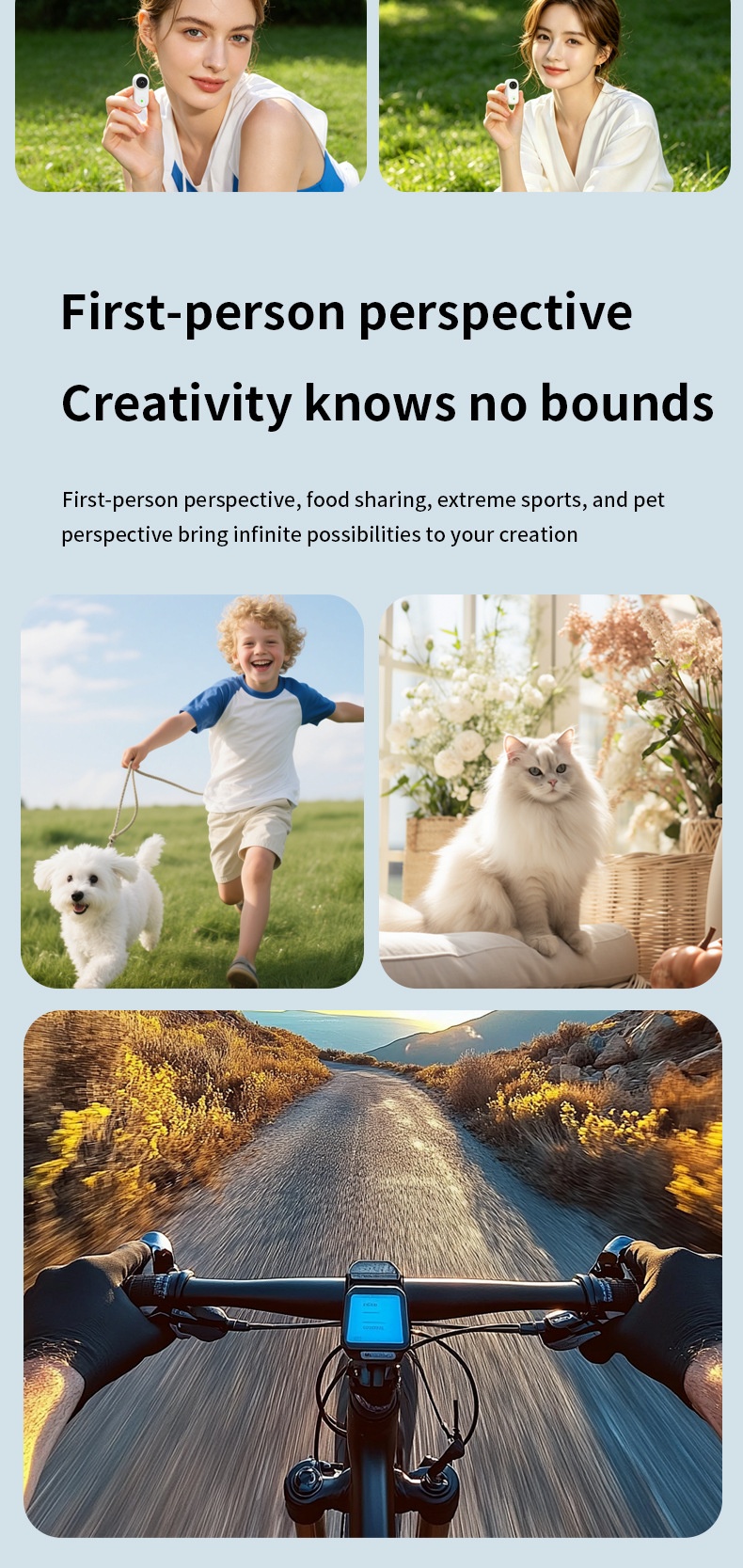 2.7K HD Anti-Shake Thumb Camera with WiFi Transmission, Magnetic Mount, 1.47-Inch Screen, 450mAh Battery