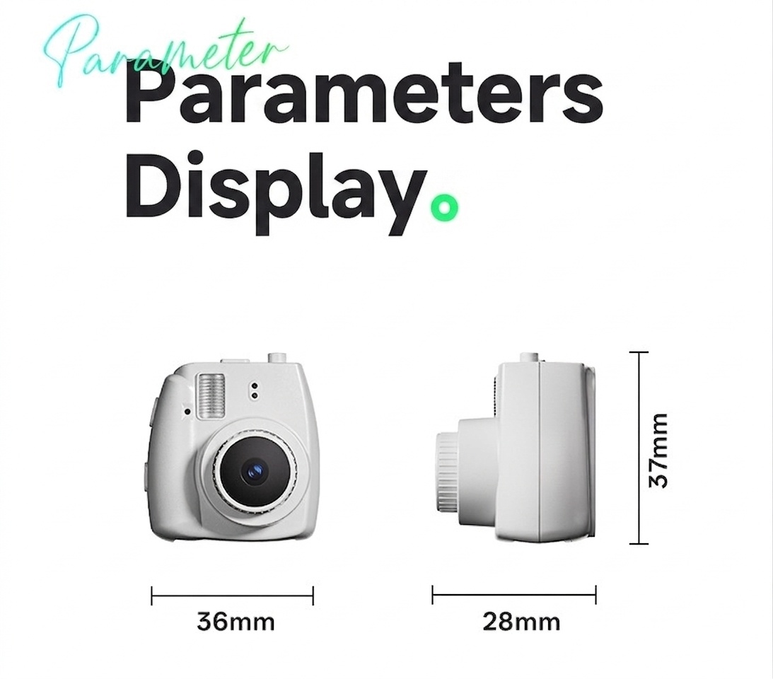 Mini Portable Digital Camera 1080P Video Recorder Keychain, Ultra-Compact Photo Camera, 180mAh Battery