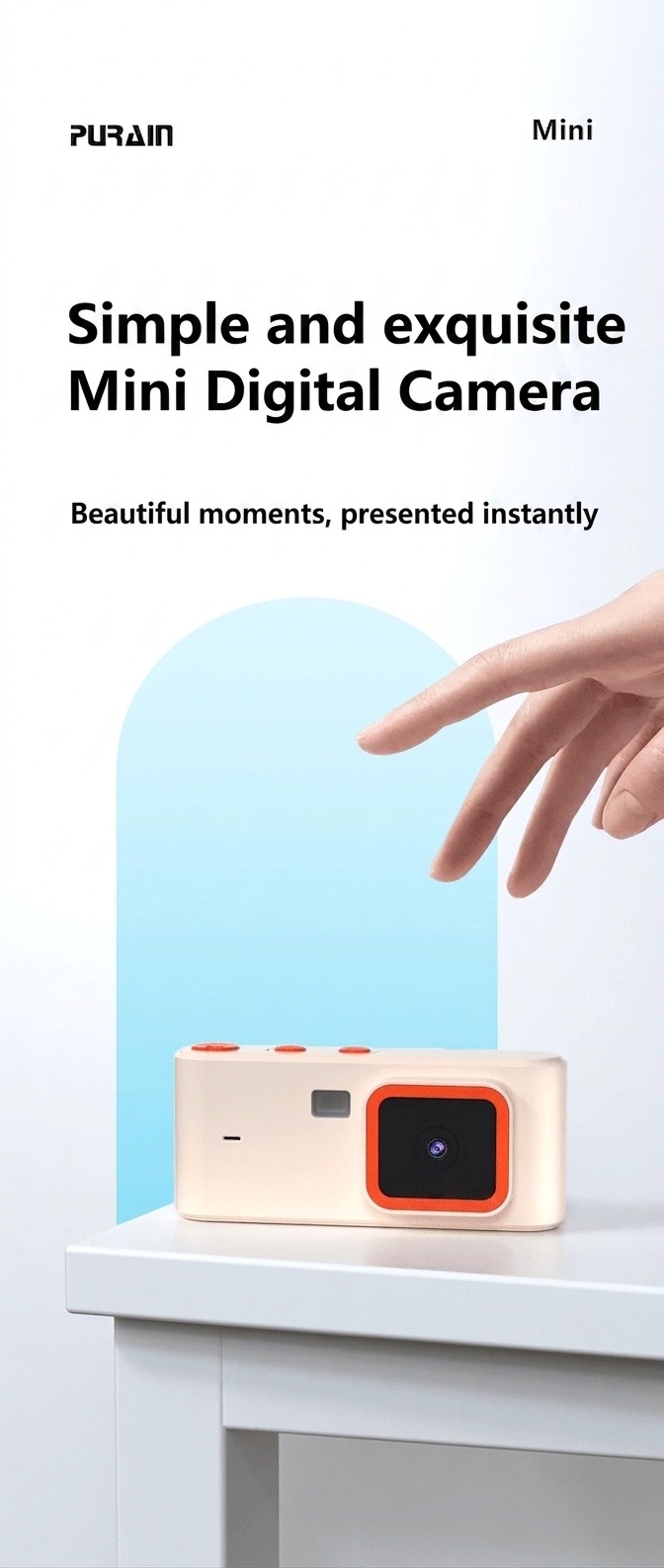 Mini Retro Digital Camera 1080P Vlog Cam, 1.47-Inch HD Display, 1200W SONY Sensor, OTG Instant Sharing