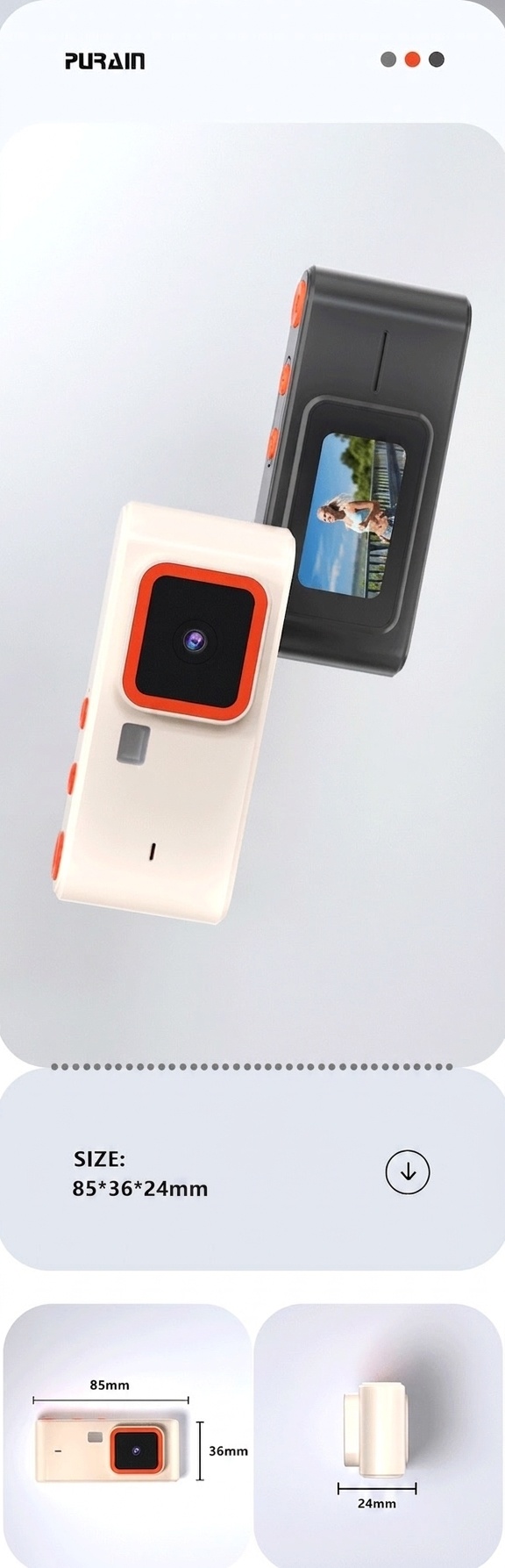 Mini Retro Digital Camera 1080P Vlog Cam, 1.47-Inch HD Display, 1200W SONY Sensor, OTG Instant Sharing