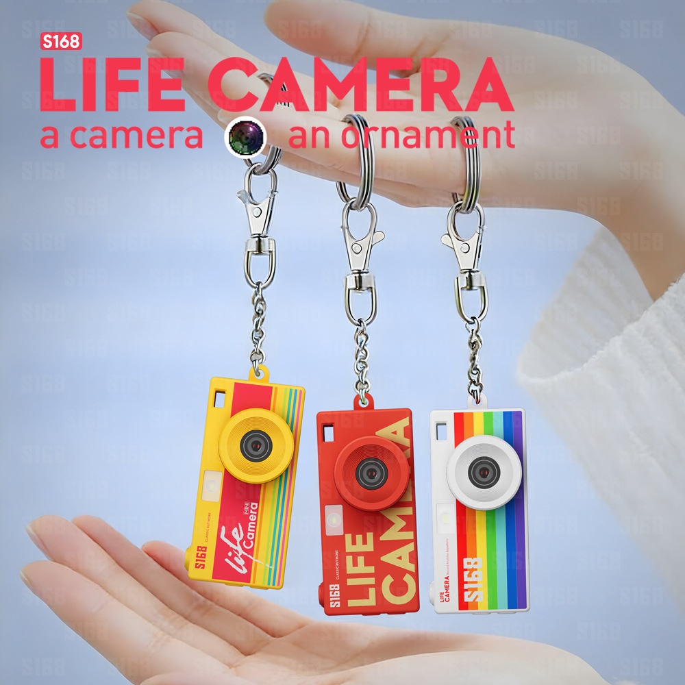 S168 Life Camera 2K Ultra-Thin Mini Digital Camera Keychain, 48MP Photos, 1.47-Inch IPS Color Screen