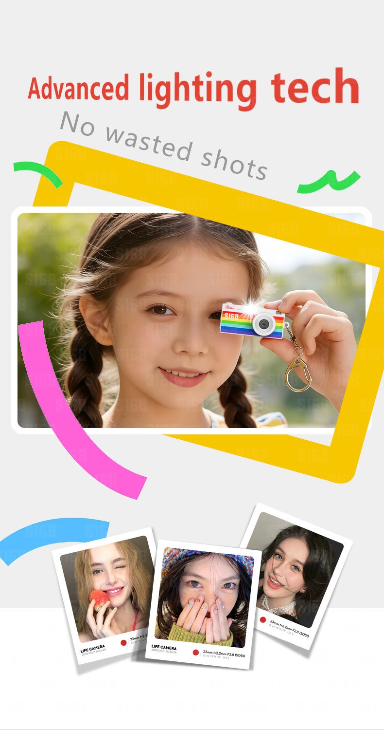 S168 Life Camera 2K Ultra-Thin Mini Digital Camera Keychain, 48MP Photos, 1.47-Inch IPS Color Screen