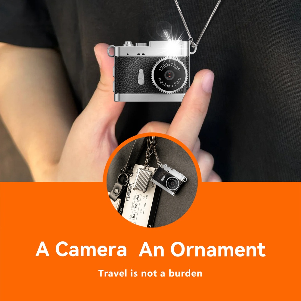 Retro Mini Digital Camera 4K HD Portable Vlogging Cam, 64MP Sensor, 16X Zoom, AF Autofocus, OTG Transmission