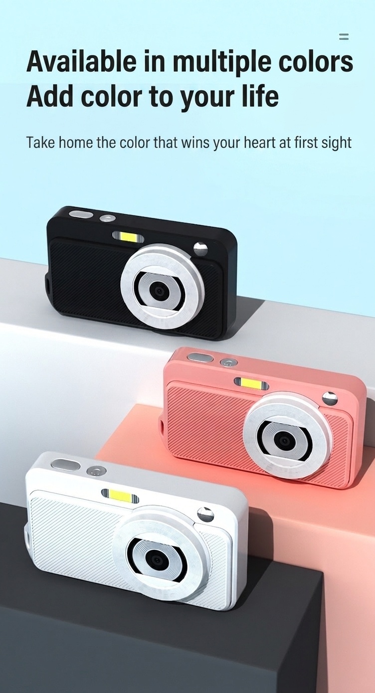 Cámara digital 4K de 50 MP con zoom 16X, cámara compacta para vlogging, pantalla de 2,88 pulgadas, enfoque automático y estabilización electrónica de imagen.
