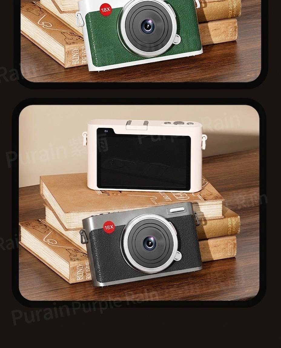 Retro Digital Camera 72MP 5K Video Point and Shoot, WiFi Sharing, 18X Digital Zoom, 4-Inch Touch Screen