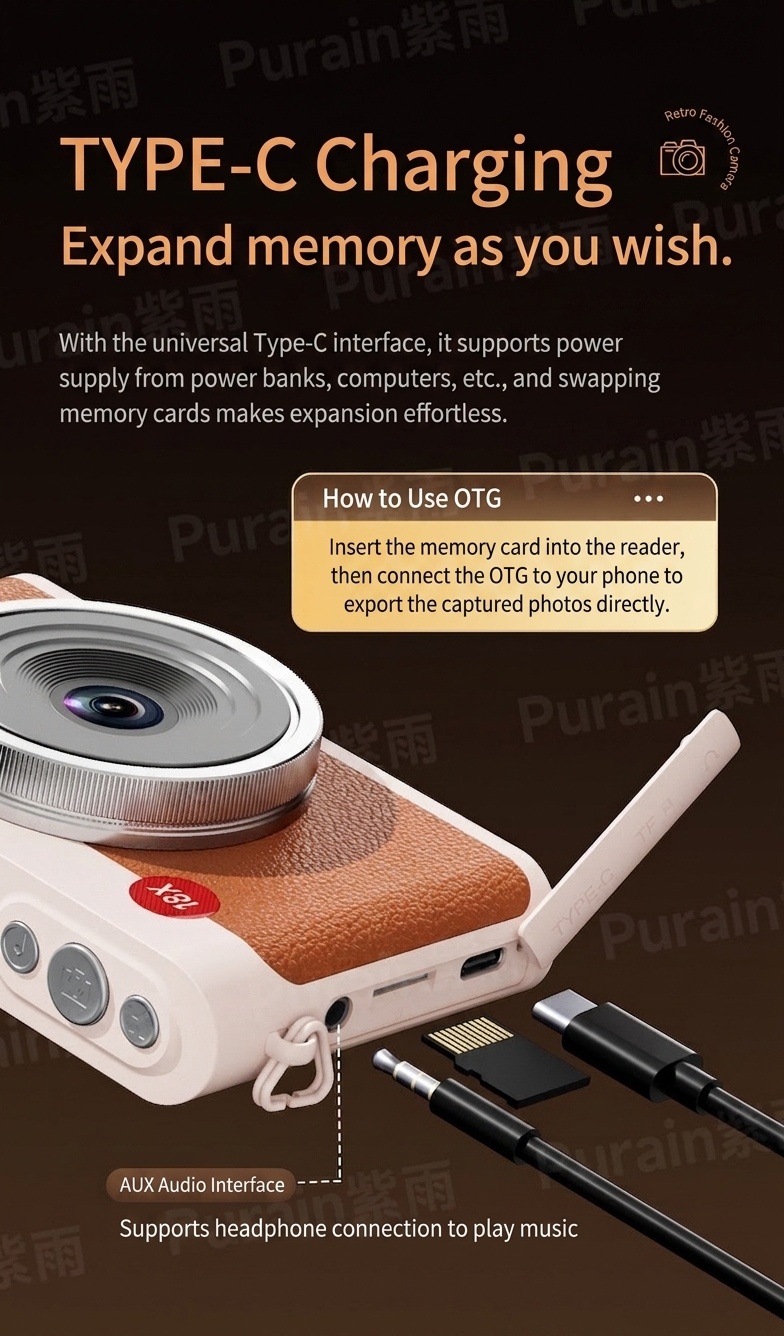 Retro Digital Camera 72MP 5K Video Point and Shoot, WiFi Sharing, 18X Digital Zoom, 4-Inch Touch Screen