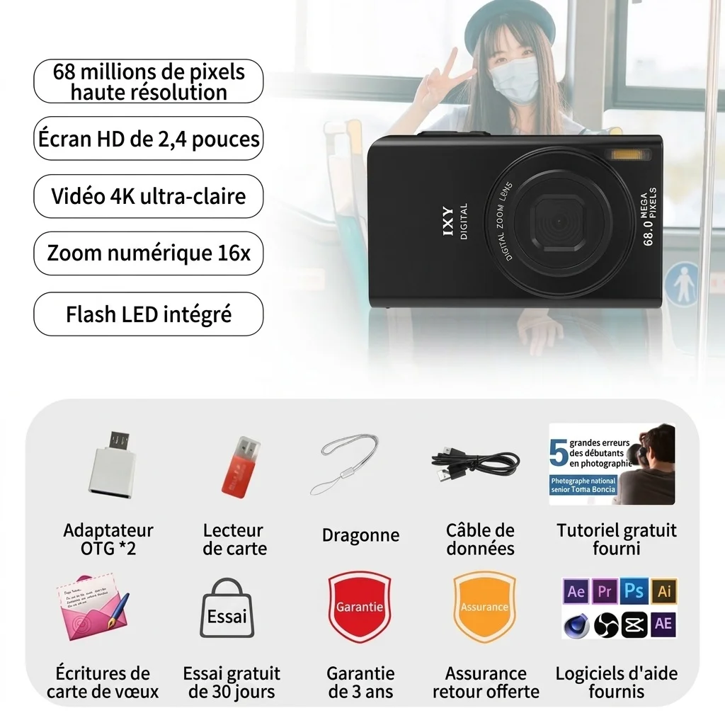 Casque sans fil à réduction de bruit avec basses profondes, haut-parleurs de 40 mm, autonomie de 30 heures, Bluetooth 5.2