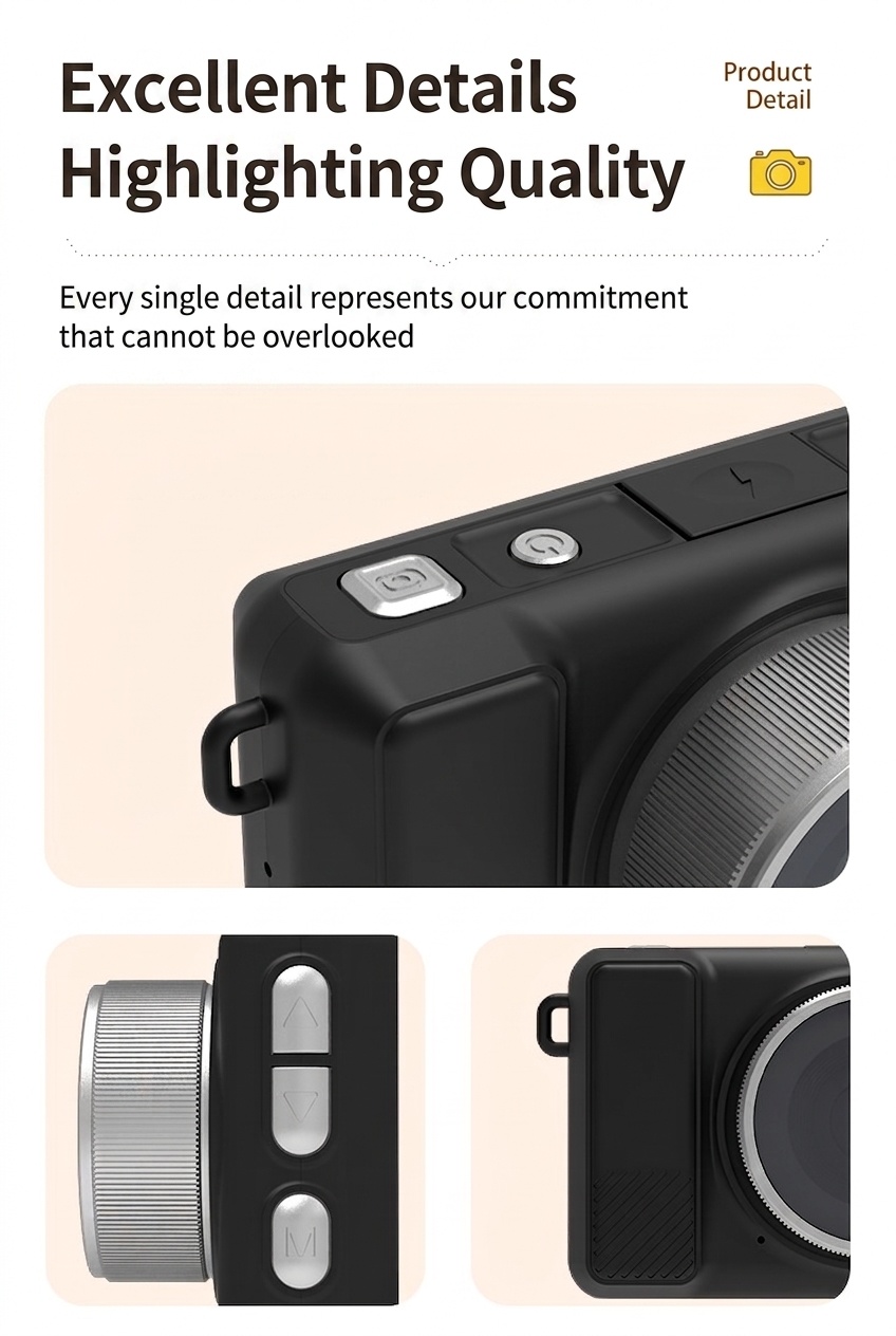 Y4000+ Sports Camera 4K HD Action Cam, 16X Digital Zoom, 500W Pixels, AF Precise Focus, 800mAh Battery