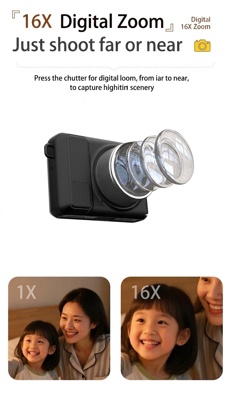 Y4000+ Sports Camera 4K HD Action Cam, 16X Digital Zoom, 500W Pixels, AF Precise Focus, 800mAh Battery