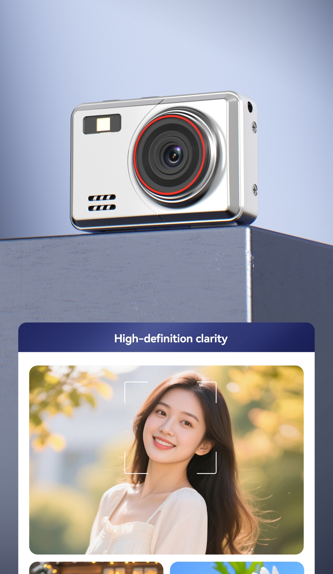 Mini caméra rétro HD 1080p, caméscope numérique portable en alliage de zinc, photos 2 MP, filtres intégrés