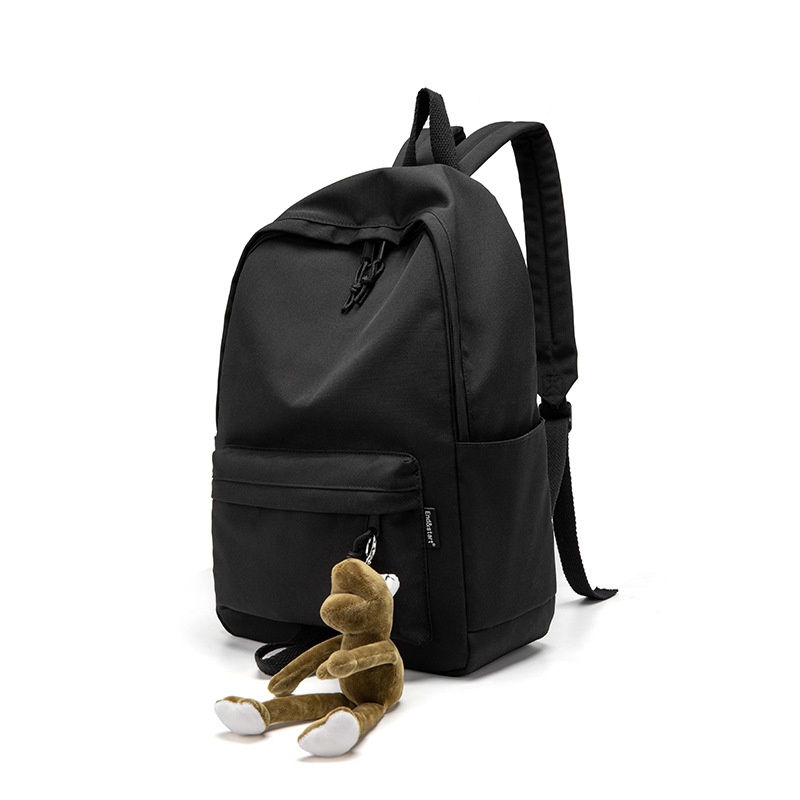 Minimalist Black Backpack - Unisex Everyday School & Travel Bag