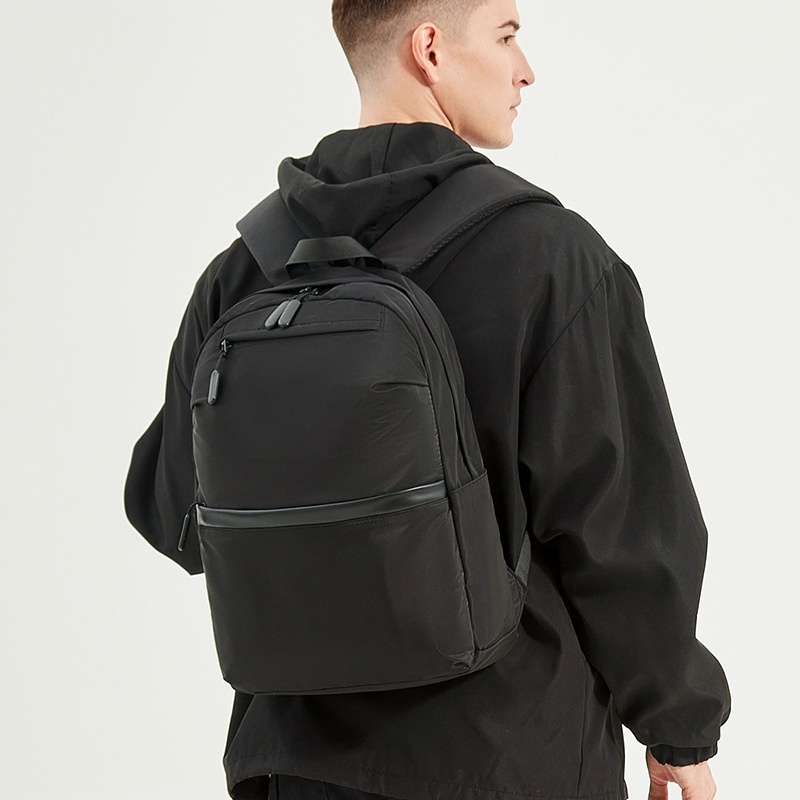 Minimalist Black Laptop Backpack for Travel & Daily Commute