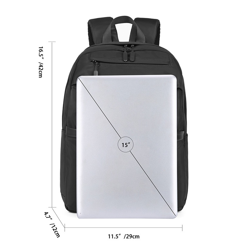 Minimalist Black Laptop Backpack for Travel & Daily Commute