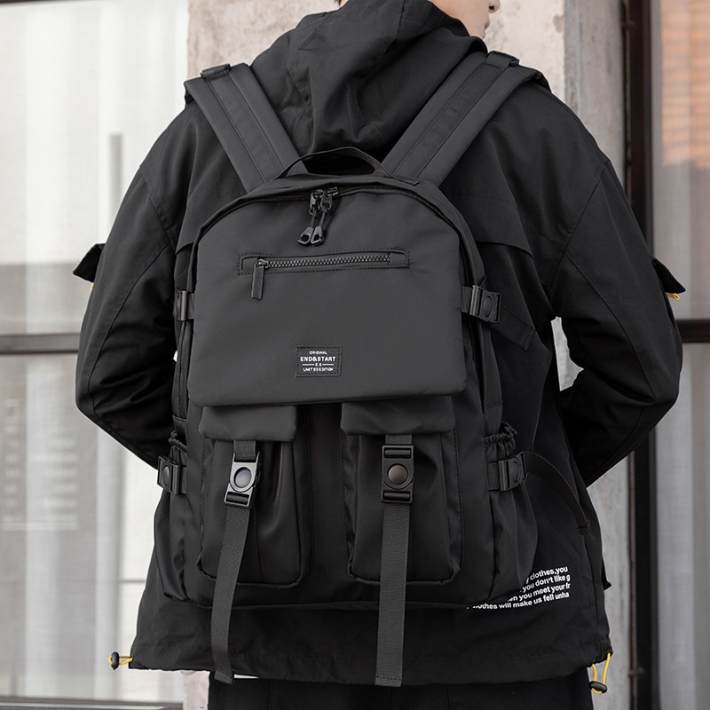 Men's Large Capacity Tactical Backpack - Techwear Style