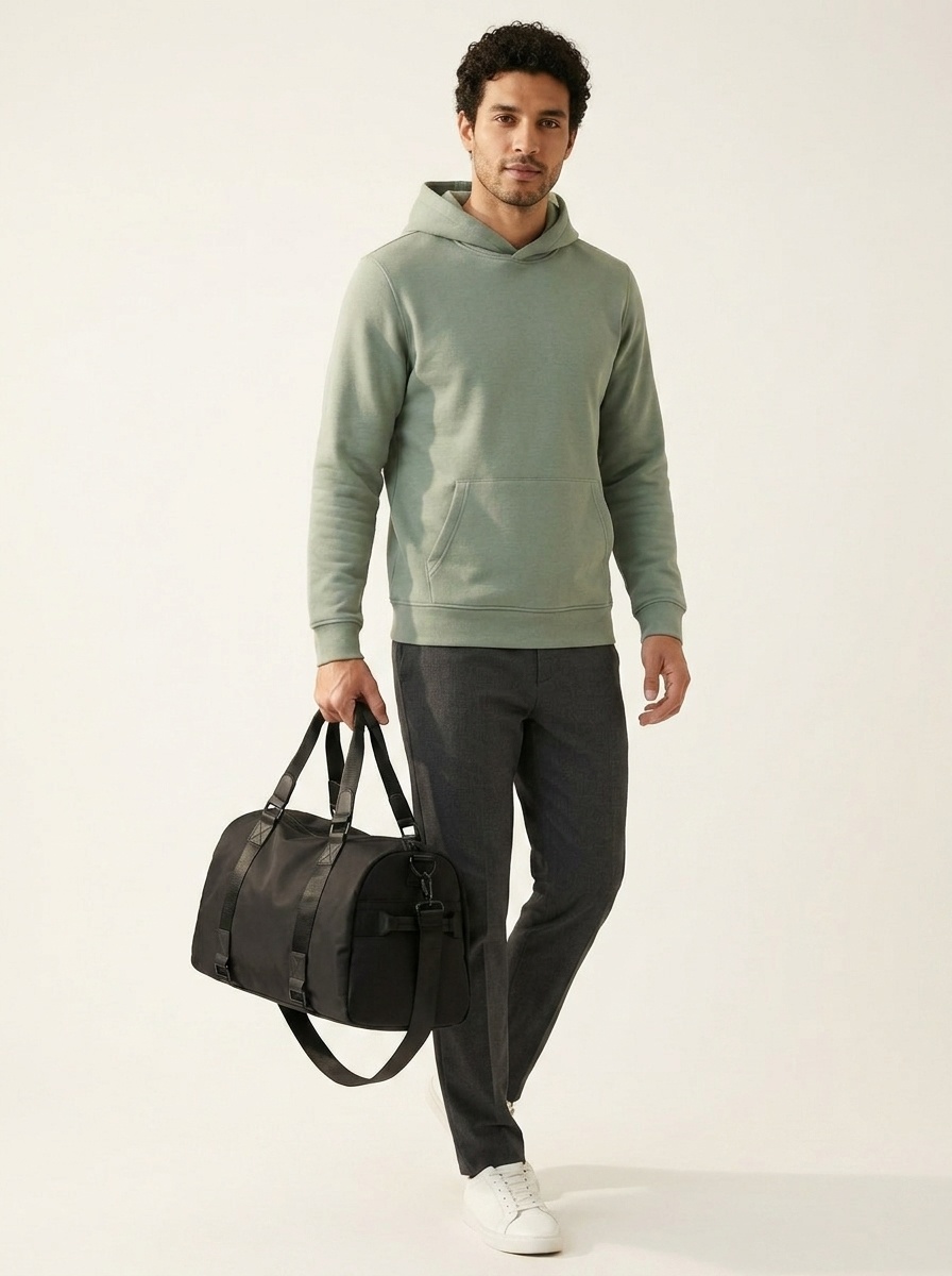 Men's Black Travel Duffel Bag | Gym & Weekend Carryall